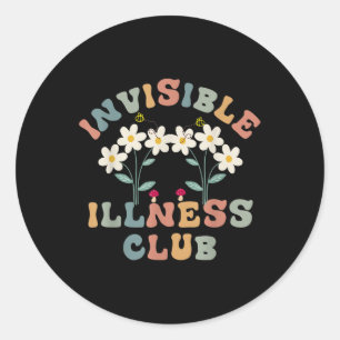 Bloem Onzichtbare Ziekte Club Chronische Ziekte Aw Ronde Sticker