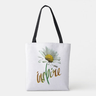 Bloem op canvas tas