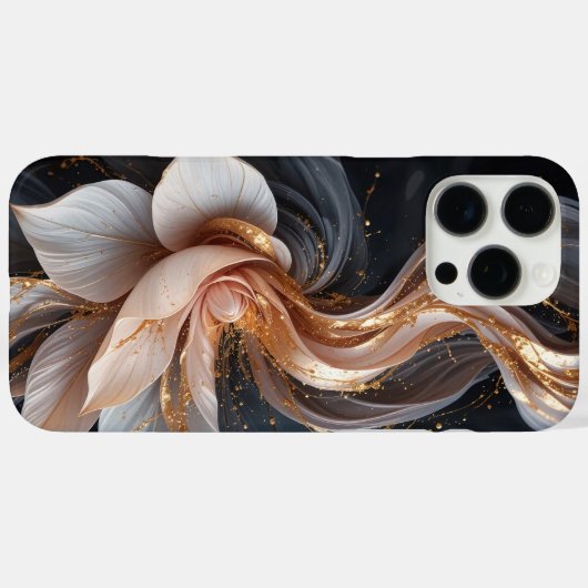 bloem op grijs Case-Mate iPhone case (Achterkant (horizontaal))