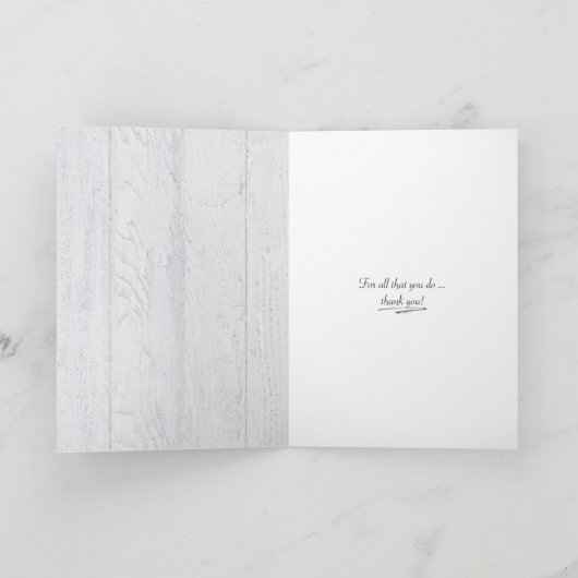 bloem op polka stik dank u kaart (Binnen)