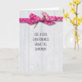 bloem op roze polka stik dank u kaart (Gele Bloem)