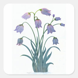 BLOEM OP VIERKANTE STICKER