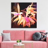 Bloem - Orchidee - Laelia - Middernacht Passie Canvas Afdruk (Insitu (Woonkamer))