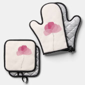 Bloem Ovenwant & Pannenlap Set (Voorkant / Achterkant)