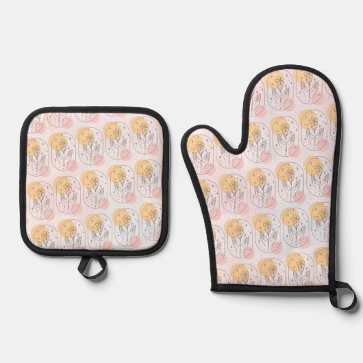 Bloem Ovenwant & Pannenlap Set (Voorkant)