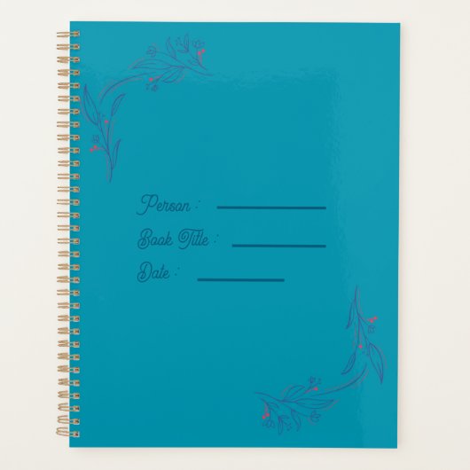 Bloem Overzicht Boek Blauwe Kaft Planner (Voorkant)