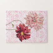 Bloem paar puzzel in vintage stijl (Horizontaal)