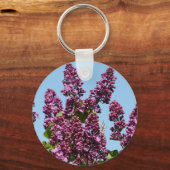bloem, paars lila sleutelhanger (Voorkant)
