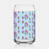 Bloem Paars Viola Blauwe Sering Pensee Vrouwenaam Blikvorm Glas (Links)