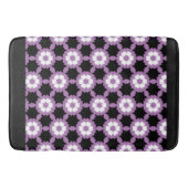 Bloem paarse wit zwart badmat (Voorkant)