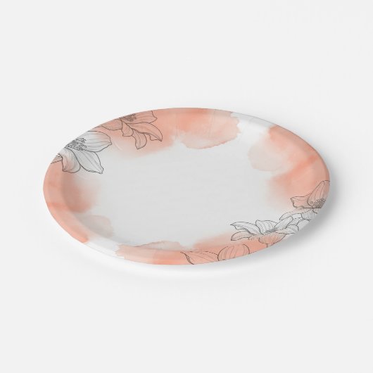 bloem papieren bordje (Gekanteld)