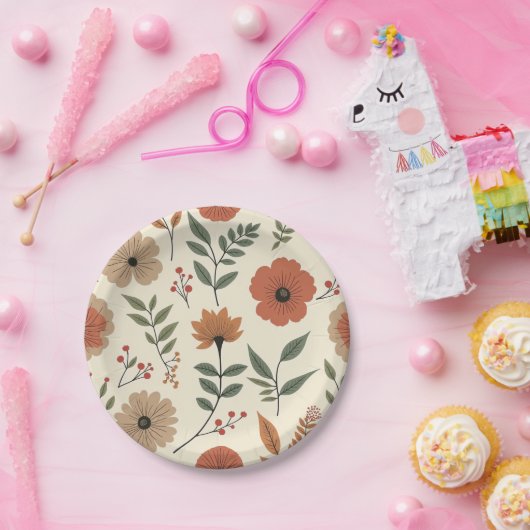 Bloem Papieren Bordje (Feest)