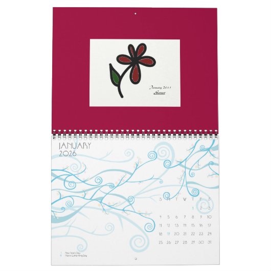 Bloem Pareltjes Kalender (Jan 2026)