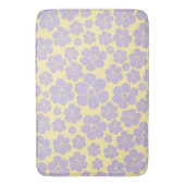 Bloem - Pastel - Geel en Paars Badmat (Voorkant Verticaal)