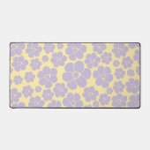 Bloem - Pastel - Geel en Paars Bureaumat (Voorkant)