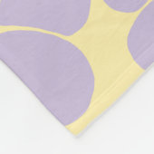 Bloem - Pastel - Geel en Paars Fleece Deken (Hoek)