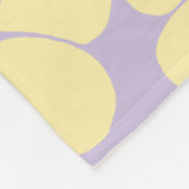 Bloem - Pastel - Geel en Paars Fleece Deken (Hoek)