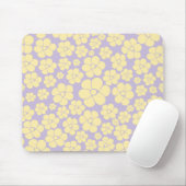 Bloem - Pastel - Geel en Paars Muismat (Met muis)