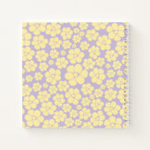 Bloem - Pastel - Geel en Paars Notitieboek (Achterkant)