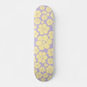 Bloem - Pastel - Geel en Paars Persoonlijk Skateboard (Voorkant)