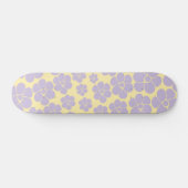 Bloem - Pastel - Geel en Paars Persoonlijk Skateboard (Horizontaal)