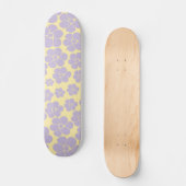 Bloem - Pastel - Geel en Paars Persoonlijk Skateboard (Voorkant)