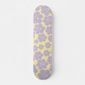 Bloem - Pastel - Geel en Paars Persoonlijk Skateboard (Voorkant)