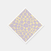 Bloem - Pastel - Geel en Paars Servet (Hoek)