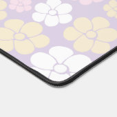 Bloem - Pastel Roze, Geel en Paars Bureaumat (Hoek)