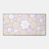 Bloem - Pastel Roze, Geel en Paars Bureaumat (Voorkant)