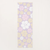 Bloem - Pastel Roze, Geel en Paars Yogamat (Achterkant)