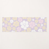 Bloem - Pastel Roze, Geel en Paars Yogamat (Voorkant (horizontaal))
