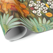 Bloem Patroon 4 Overeenkomende Bubbles Cuddlebuns Cadeaupapier (Rol Hoek)