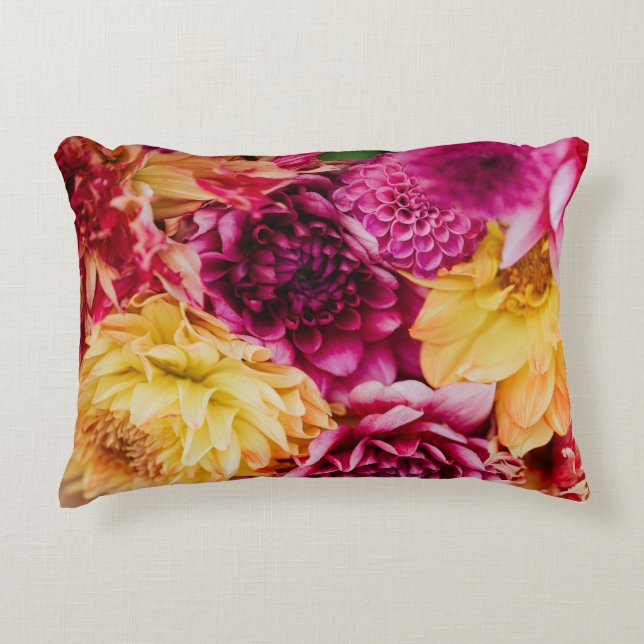 Bloem Patroon Accent Kussen (Voorkant)