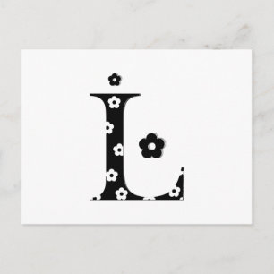 Bloem Patroon Letter L Briefkaart