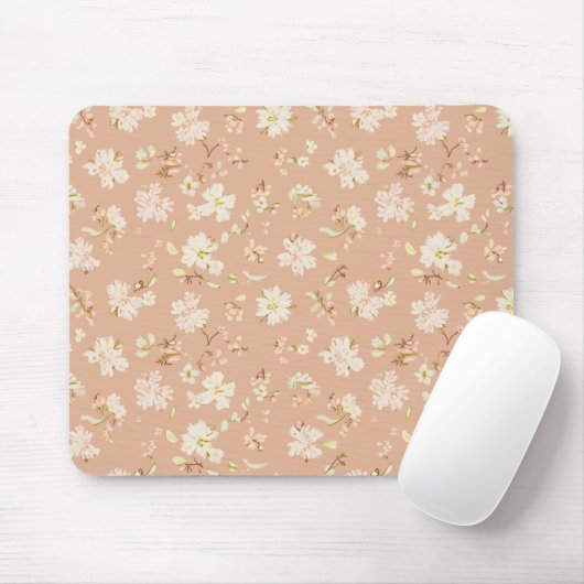 Bloem Patroon Mousepad Muismat (Met muis)