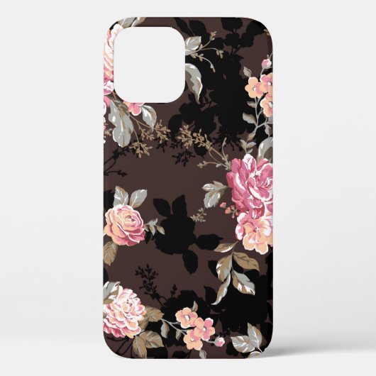 bloem patroon ontwerp textiel illustratiepatroon, Case-Mate iPhone case (Achterkant)