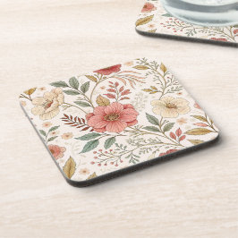 Bloem Patroon Pastel Kleur moeder Bier Onderzetter