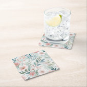 Bloem Patroon Tekening Kartonnen Onderzetters (Insitu)