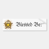Bloem Pentagram Bumpersticker (Voorkant)