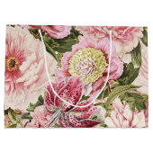 bloem Peony + Lily Pattern Illustratie Groot Cadeauzakje (Achterkant)