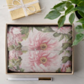  bloem Peony + Lily Pattern Illustratie Tissuepapier (Geschenk)