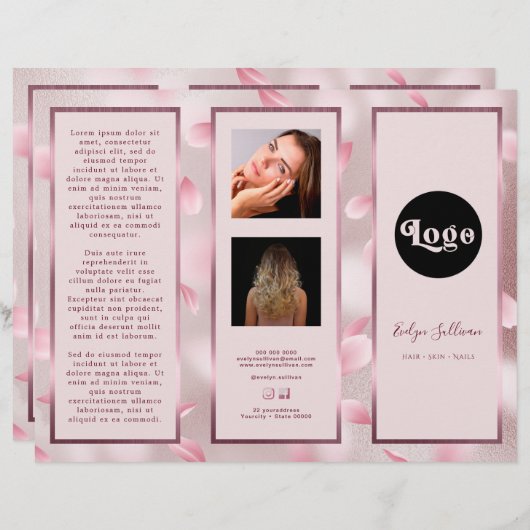 Bloem Petals Faux Folie Brochure (Voorkant / Achterkant)