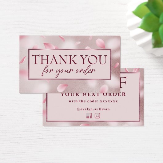 Bloem Petals Faux Folie Discount Kaart (Bureau)