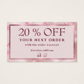 Bloem Petals Faux Folie Discount Kaart (Achterkant)