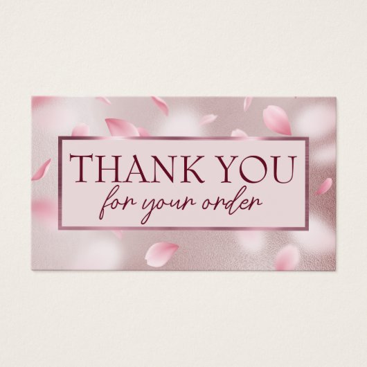 Bloem Petals Faux Folie Discount Kaart (Voorkant)