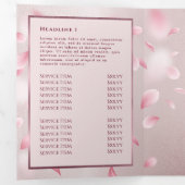 Bloem Petals Faux-Folie, drievoudig brochure Drieluik Kaart (Binnenzijde eerst)