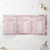 Bloem Petals Faux-Folie, drievoudig brochure Drieluik Kaart (Binnen)