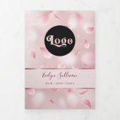 Bloem Petals Faux-Folie, drievoudig brochure Drieluik Kaart (Cover)