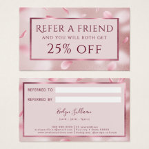 Bloem Petals Faux Folie Referral Kaart